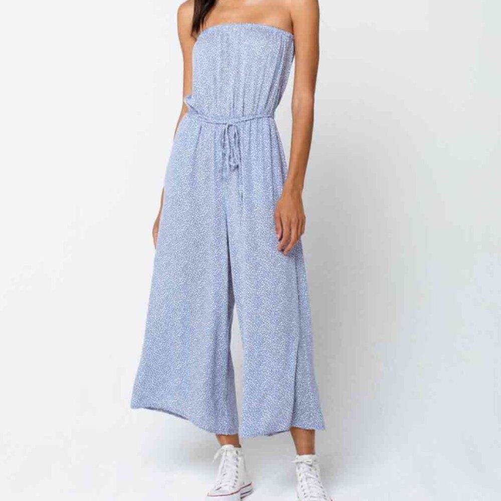 Good Luck Gem Wide Leg Tube Jumpsuit - Picture 1 of 8